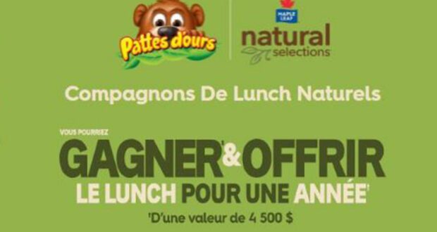 Gagnez le Lunch pour une année (Valeur de 4500 $)