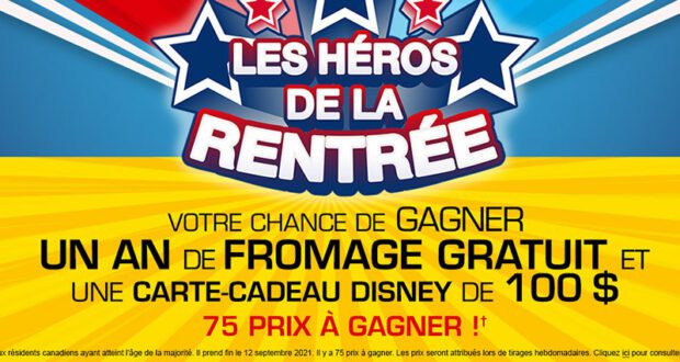 Gagnez un an de fromage (75 gagnants - 465 $ chacun)