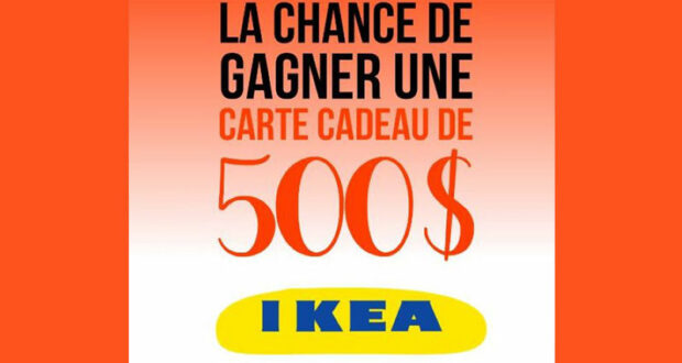 Gagnez une carte cadeau IKEA de 500$