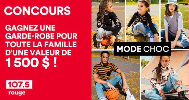 Gagnez une carte-cadeau Mode Choc de 1500 $