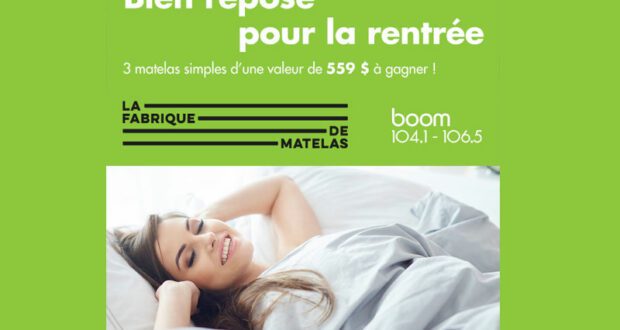 Gagnez 3 matelas simples d'une valeur de 559 $ chacun