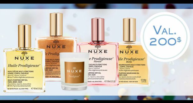 Gagnez 5 paniers cadeaux Huile Prodigieuse de Nuxe