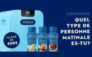Gagnez un frigo portatif + 10 coupons Oikos