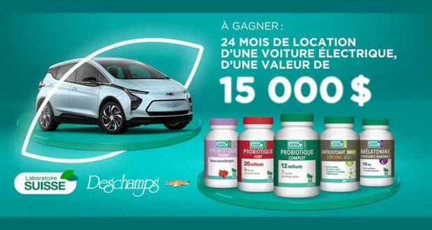 Gagnez 24 mois de location d’une voiture électrique (Valeur de 15000 $)