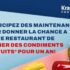 Gagnez 3 condiments gratuits pour un an (Valeur totale 7500 $)