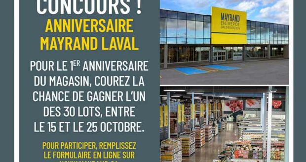 Gagnez 30 lots offerts par Mayrand