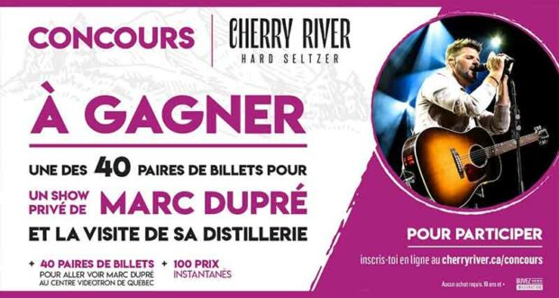 Gagnez 40 paires de billets pour le spectacle de Marc Dupré (7200 $)