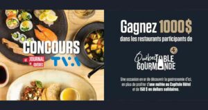 Gagnez 1000 $ applicable dans des restaurants de Québec