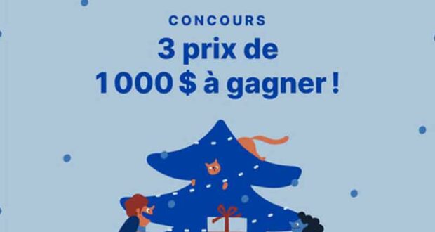 Gagnez Trois grand prix de 1000 $ chacun