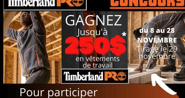 Gagnez jusqu'à 250$ en vêtements de travail