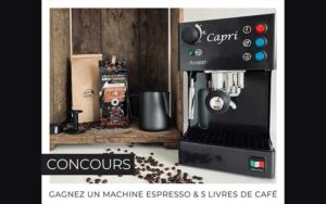 Gagnez une machine espresso Capri Avanti + 5 livres de café en vrac
