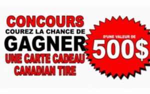 Gagnez 5 cartes cadeau Canadian Tire de 500 $ chacune