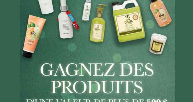 Gagnez un ensemble de produits d’une valeur de 500 $