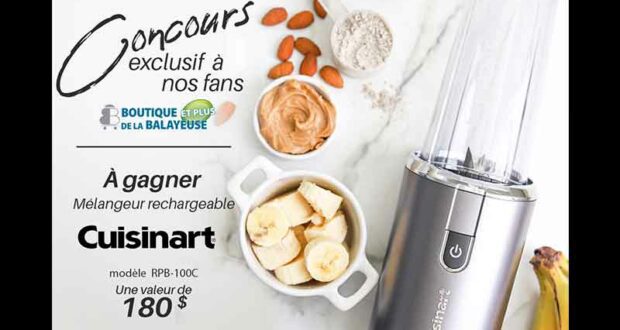 Gagnez un mélangeur rechargeable Cuisinart de 180 $