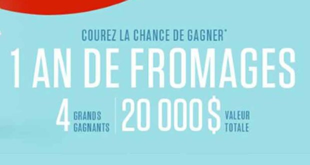 Gagnez 1 an de fromages (4 gagnants) (Valeur totale 20 000 $)