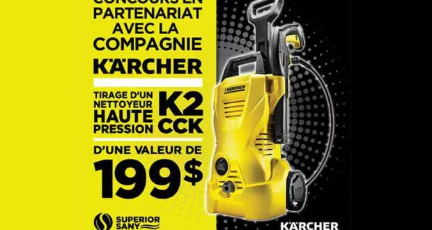 Gagnez un nettoyeur haute pression Karcher K2 CCK