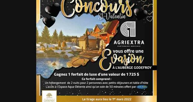 Gagnez un séjour de rêve à l' Auberge Godefroy (Valeur de 1725 $)