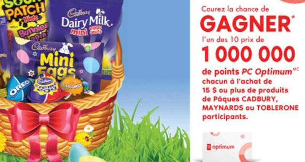 Gagnez 10 prix de 1 000 000 points PC Optimum (VDA totale de 10 000 $)