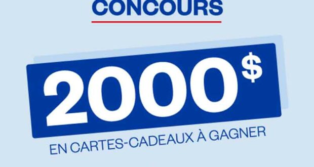 Gagnez 4 cartes-cadeaux de 500 $ chacune