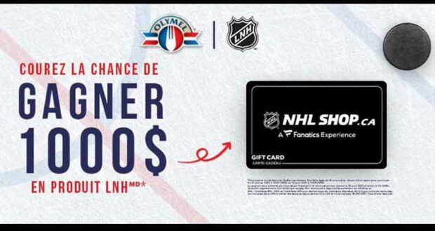 Gagnez Une carte-cadeau NHLshop de 1000 $