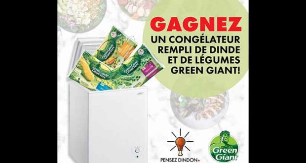 Gagnez 3 congélateurs remplis de légumes Green Giant et de dindon