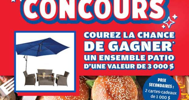 Gagnez un ensemble patio (Valeur de 3000 $)