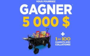 Gagnez 5000 $ + 100 chariots de collations Mondelez