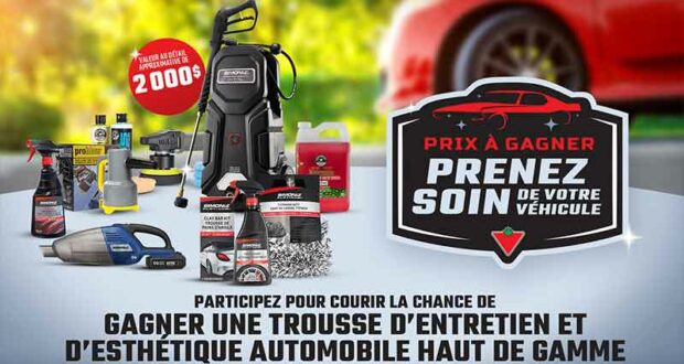 Gagnez une trousse d’entretien et d’esthétique automobile (2019 $)