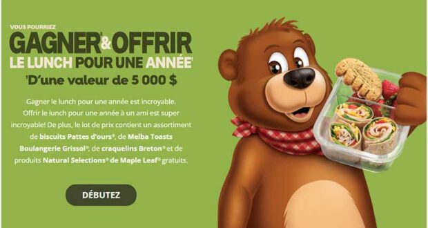 Gagnez le lunch pour une année (Valeur de 5000 $)