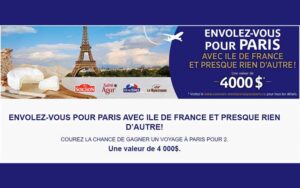 Gagnez un Voyage à Paris pour 2 personnes (Valeur de 4000 $)