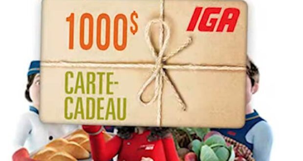 Gagnez une carte-cadeau IGA de 1000 $