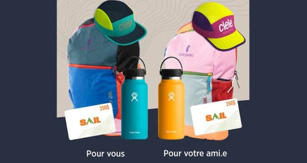 Gagnez 2 cartes-cadeaux SAIL de 250$ chacune