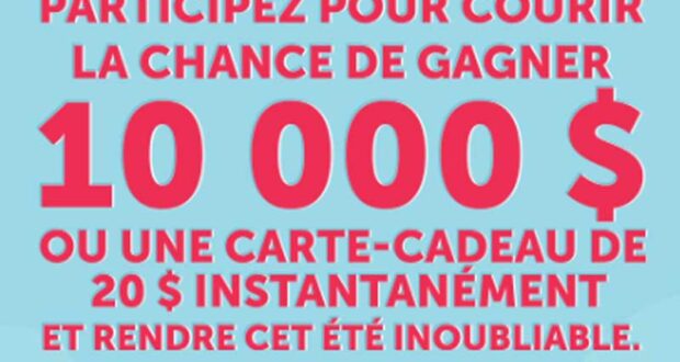 Gagnez Un chèque de 10000 $