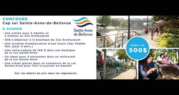 Gagnez Une journée parfaite à Sainte-Anne-de-Bellevue (500 $)