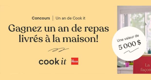 Gagnez un an de Cook it (Valeur de 5000 $)