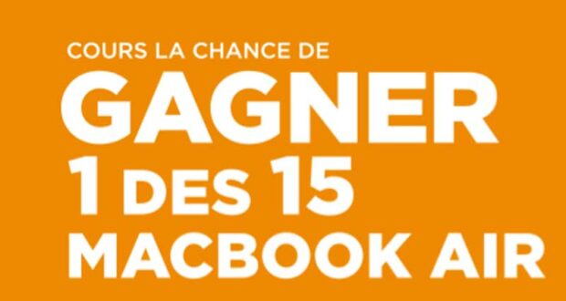 Gagnez 15 ordinateurs portables MacBook Air (1300 $ chacun)