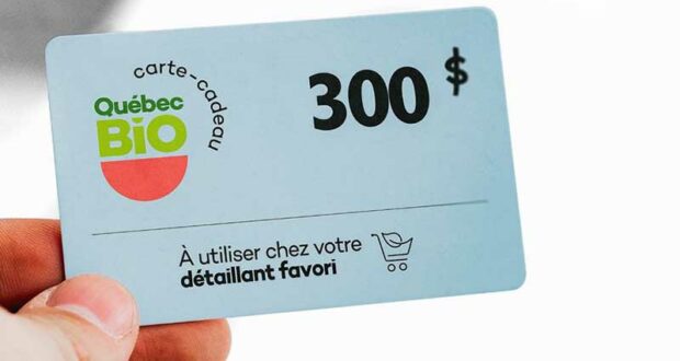 Gagnez Une carte-cadeau QuébecBio de 300 $