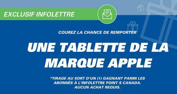 Gagnez Une tablette iPad de 429 $