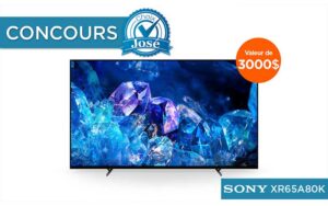 Gagnez un téléviseur 65 pouces OLED Sony (Valeur de 3000 $)