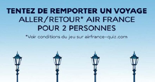 Gagnez un voyage aller-retour pour 2 personnes à PARIS