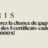 Gagnez 5 certificats-cadeaux IRIS de 1000 $