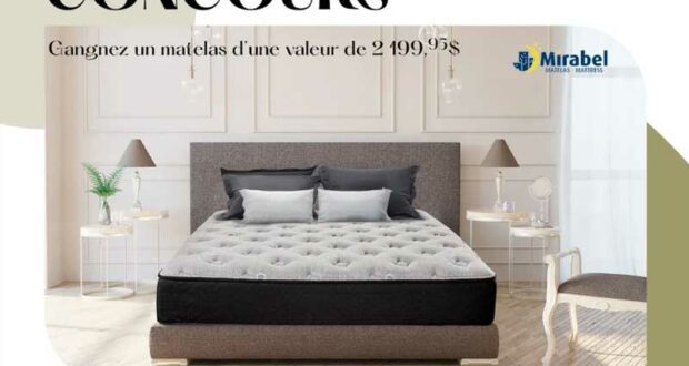 Gagnez un matelas Mirabel de 2200 $