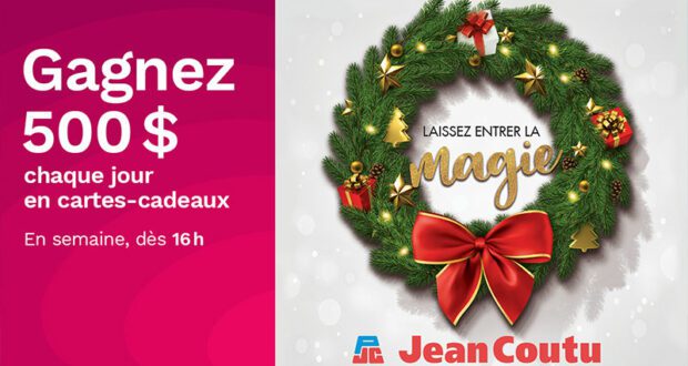 Gagnez chaque jour une carte cadeau Jean Coutu de 500 $