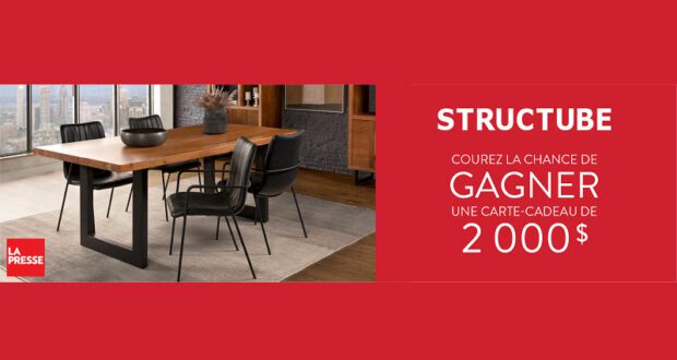 Gagnez une carte-cadeau Structube de 2000 $