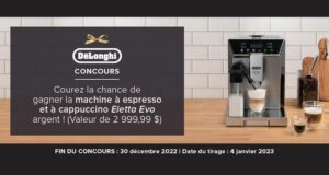 Gagnez Une machine De'Longhi Eletta Evo (Valeur de 3000 $)