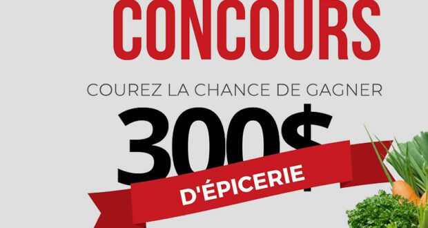 Gagnez Une carte-cadeau d'épicerie de 300 $