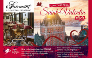 Gagnez un séjour pour 2 personnes au Château Frontenac (800 $)