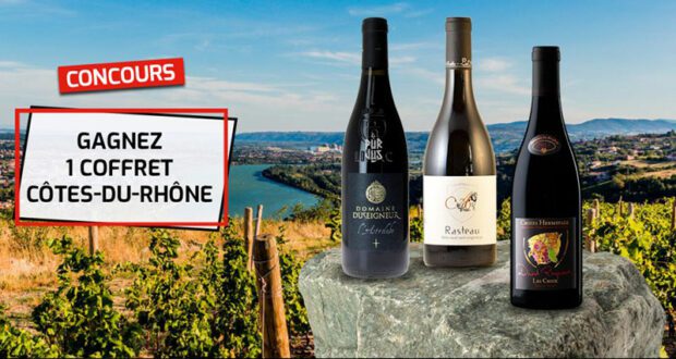 Gagnez 1 coffret de 3 vins des Côtes-du-Rhône