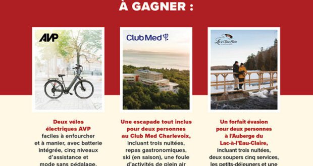 Gagnez Un séjour tout inclus au Club Med de Charlevoix (3600 $)