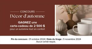 Gagnez Une carte-cadeau Linen Chest de 2500 $